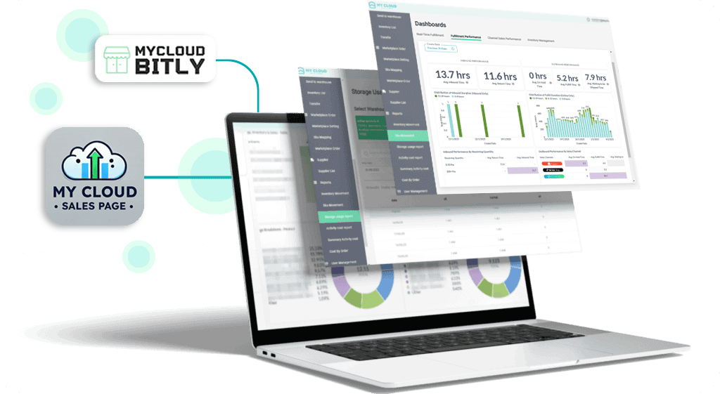 ขายได้มากขึ้น ด้วยข้อมูลและฟีเจอร์มากมาย
MyCloud ไม่ใช่แค่ Fulfillment ทั่วไป แต่เป็น พาร์ทเนอร์ที่ช่วยให้คุณขายได้มากขึ้น ด้วย Dashboard Realtime ที่ติดตามทุกออเดอร์ และ เครื่องมือช่วยขายอย่าง Sales Page หรือ& Promotion Automation ที่ช่วยให้ร้านค้าสร้างช่องทางการขาย และโปรโมชั่นเองได้ตามต้องการ
