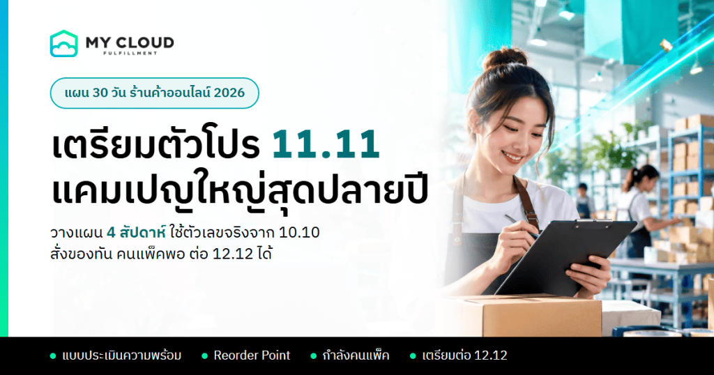 เตรียมตัวโปร 11.11 แผน 30 วันสำหรับร้านค้าออนไลน์ พนักงานคลังตรวจเช็กออเดอร์ โดย MyCloud Fulfillment