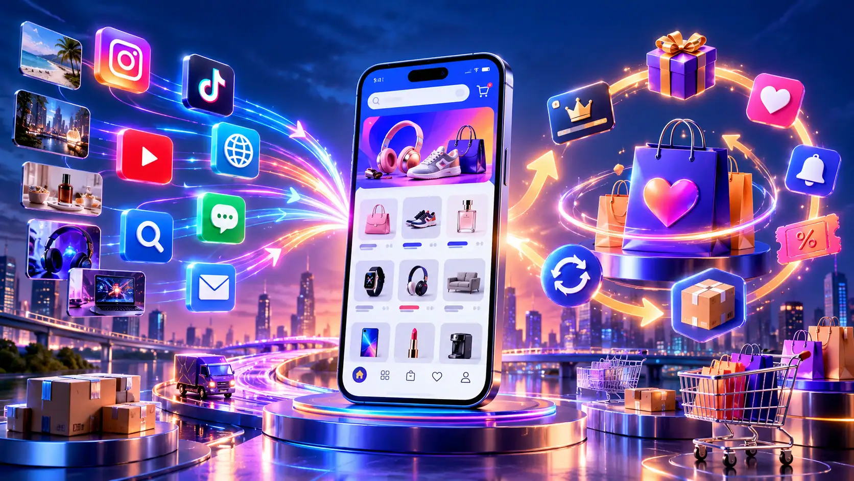 Bringing off-app traffic to a Lazada store