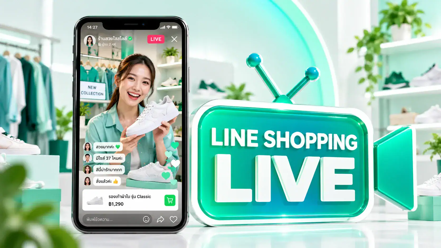 Live selling alongside LINE SHOPPING